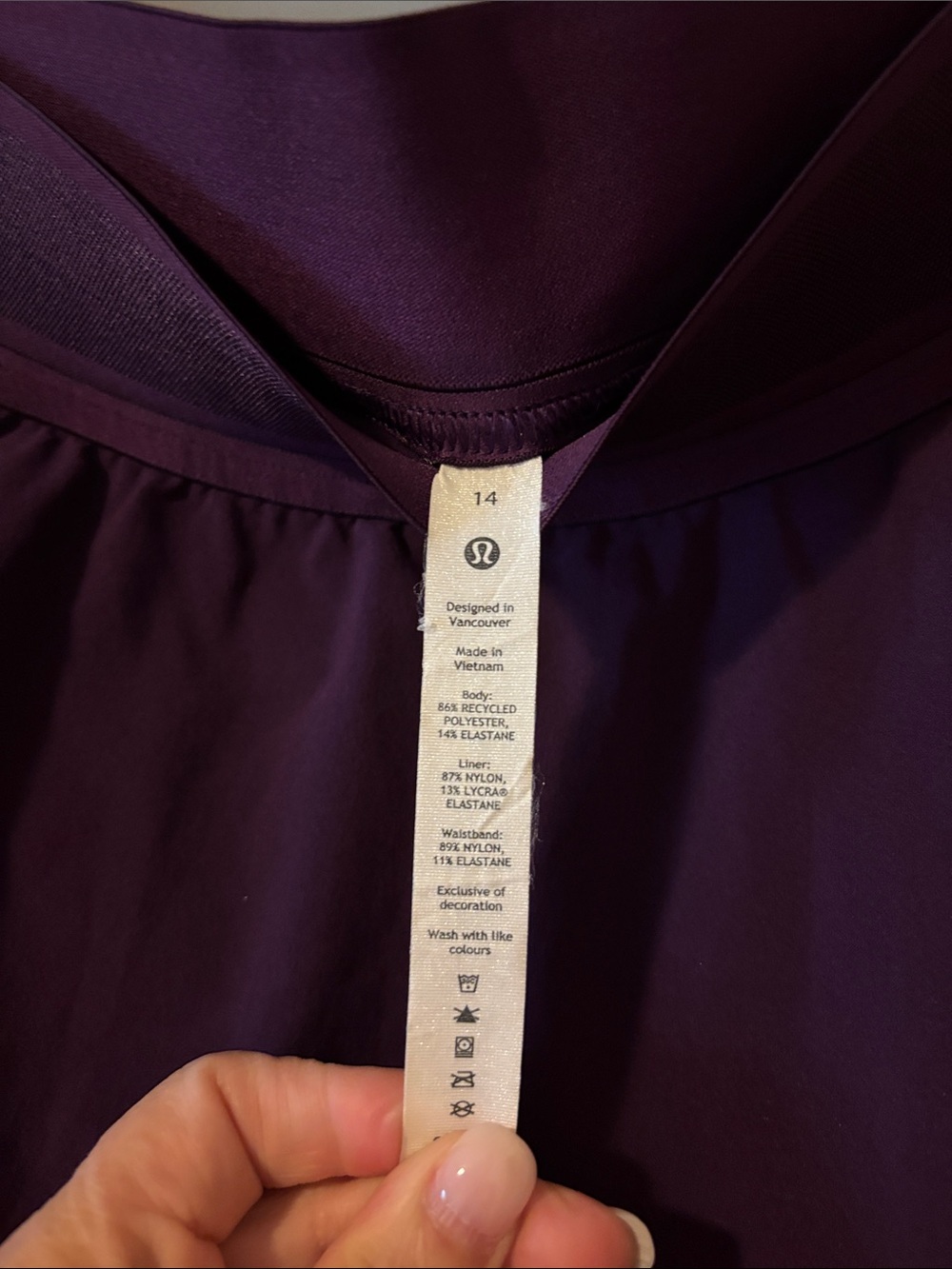 lululemon athletica Deep Purple Layered Skater Skirt - Picture 2 of 4